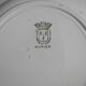 Lot of 5 flat plates, St Amand earthenware, antique French flate plates, 30s