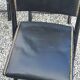 Set of 6 folding chairs, 70s design, 3 leather, 3 moleskin