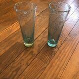 2 large Biot glasses