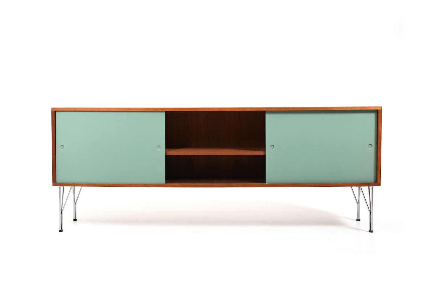 Heinrich Roepstorff Teak and Colored Doors Sideboard 1950s