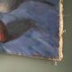 Early 20th century painting "Pot, apples and pestle"