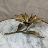 Cendrier fleur en laiton