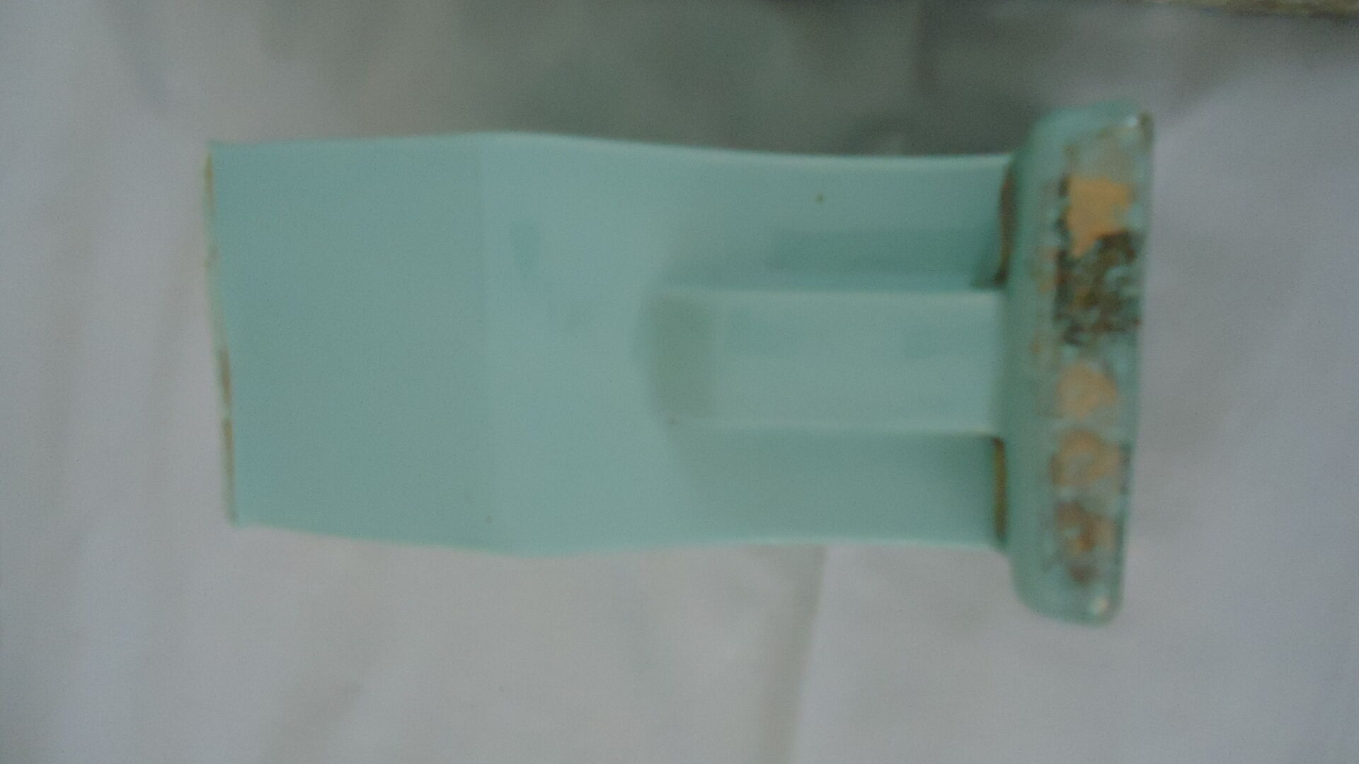 Clock doves color green blue and its vase 50s