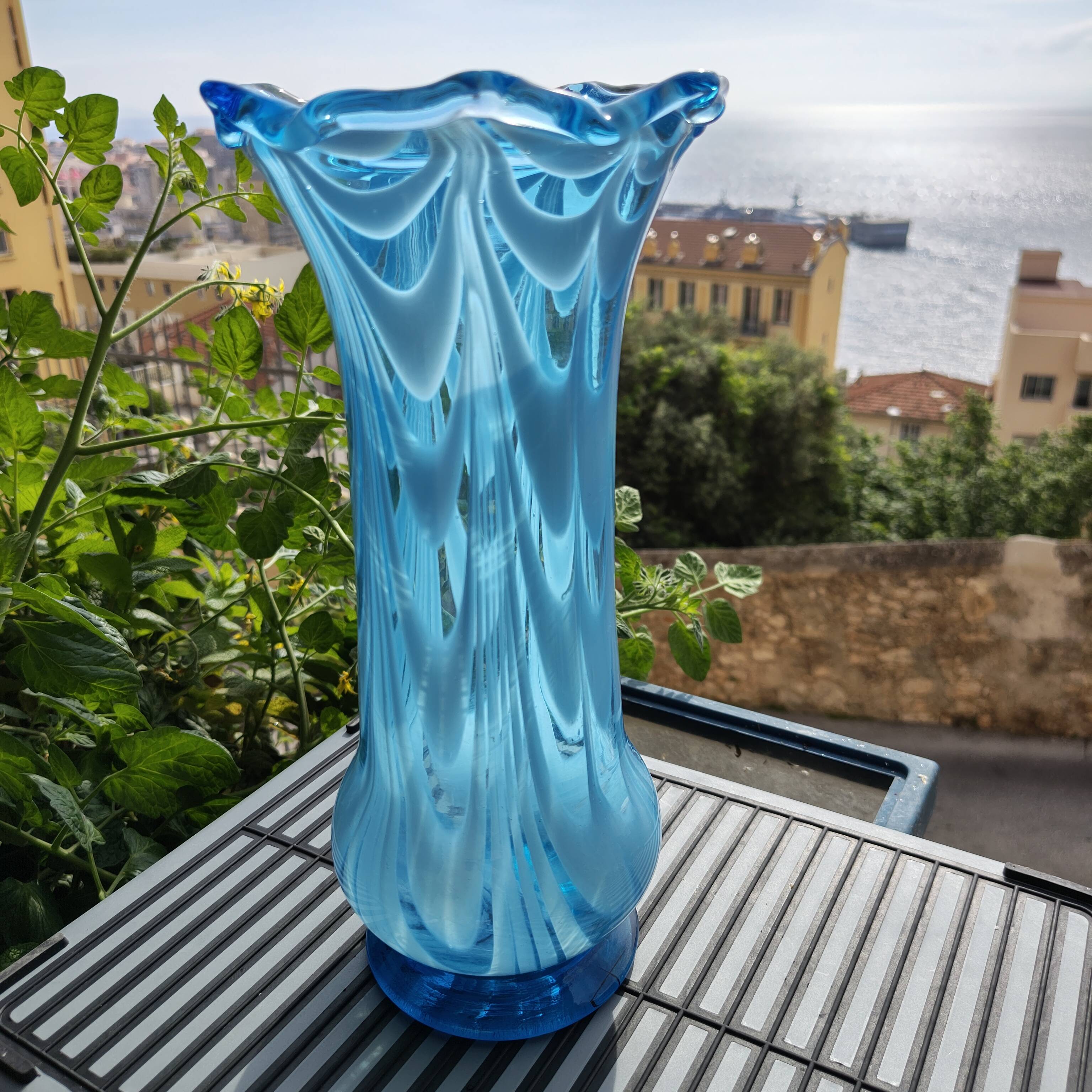 Handmade glass vase