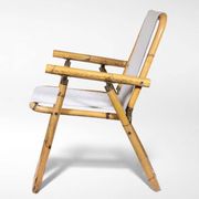 Vintage Folding Chairs in Bamboo and Fabric by Vivai Del Sud, 1970, Set of 12