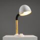 Egon Hillebrand desk lamp in white metal with brass accents