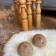 Old wooden bowling pins