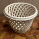 Vintage woven ceramic cache-pot