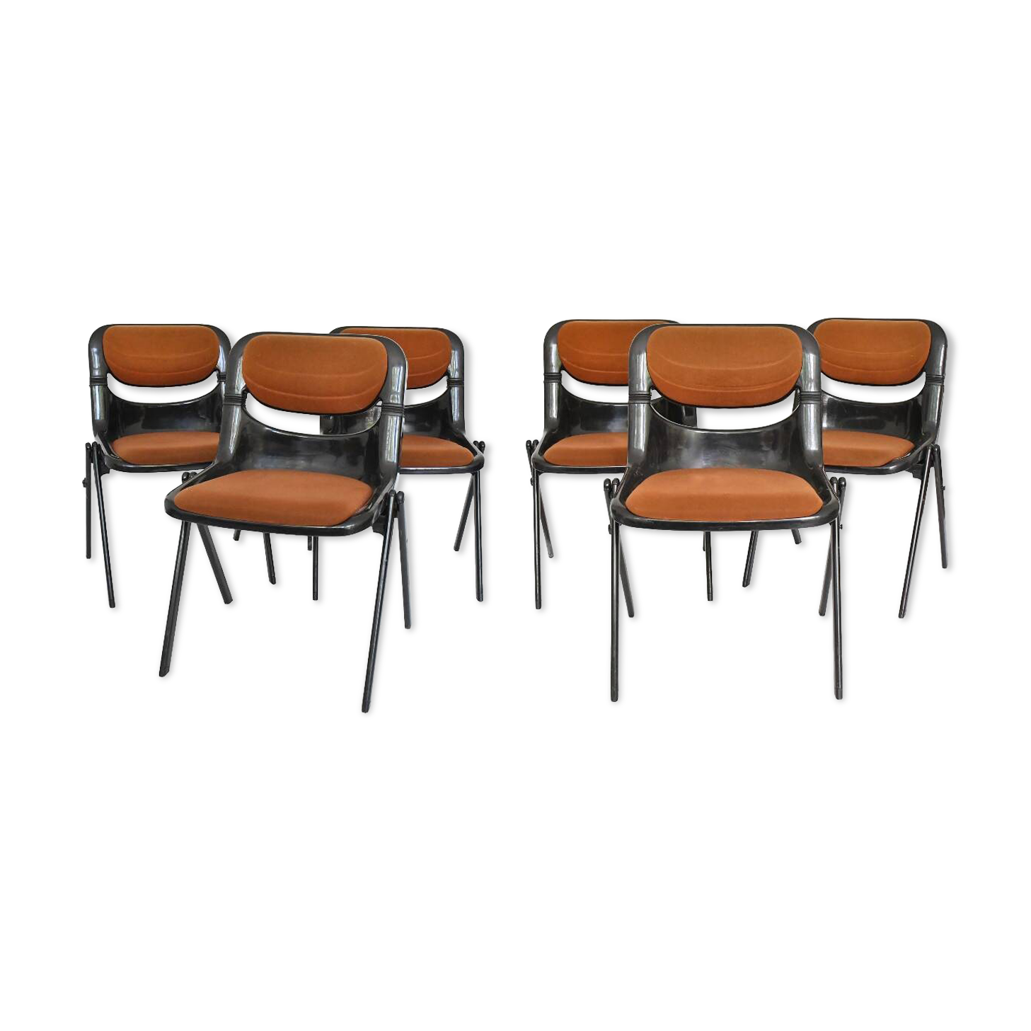 Set of 6 chairs model "Dorsal" by Emilio Ambasz and Giancarlo Piretti.