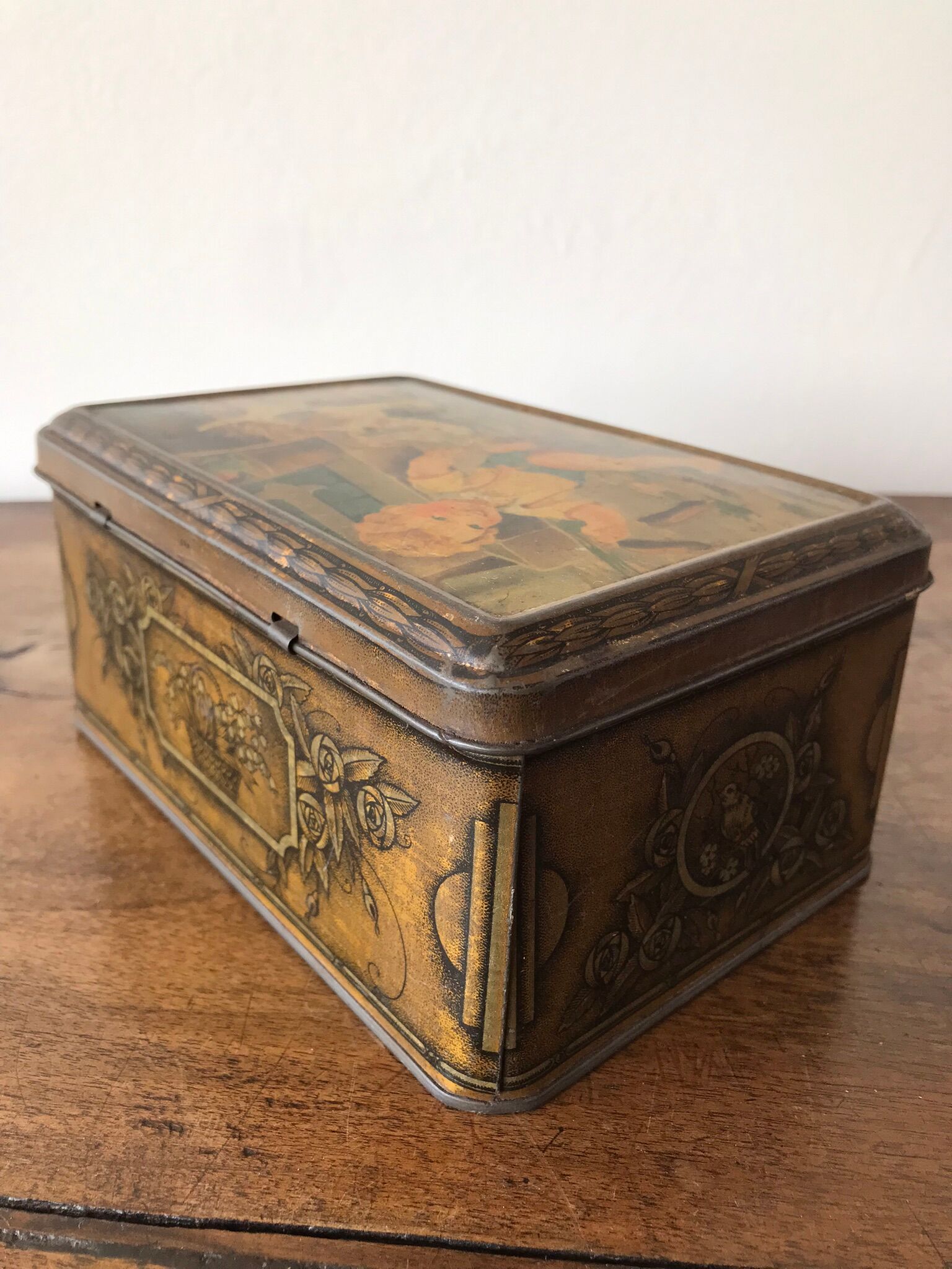 Antique metal box