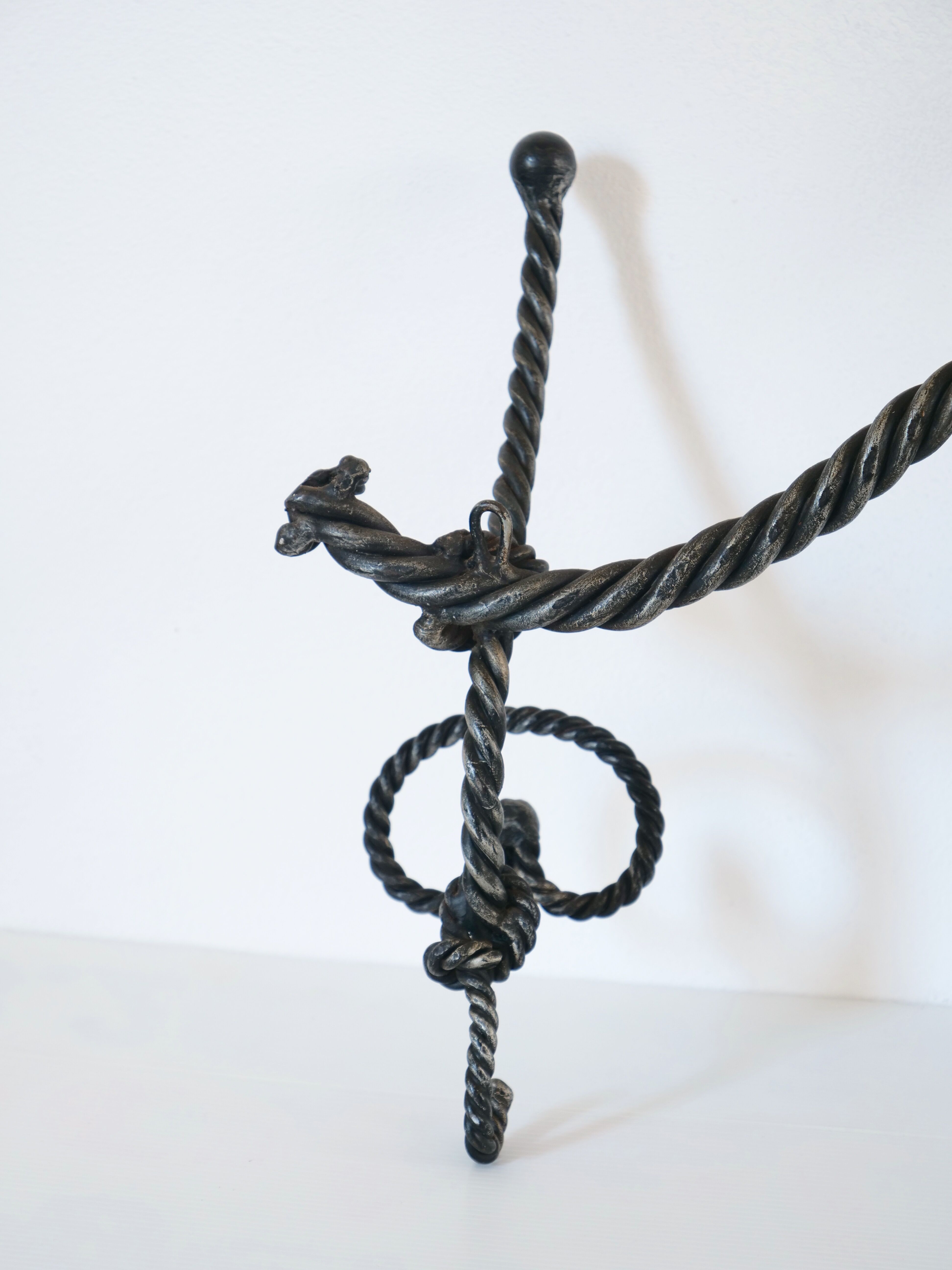 Marine decoration wrought iron coat rack