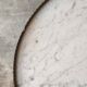 Side table white marble hot water bottle