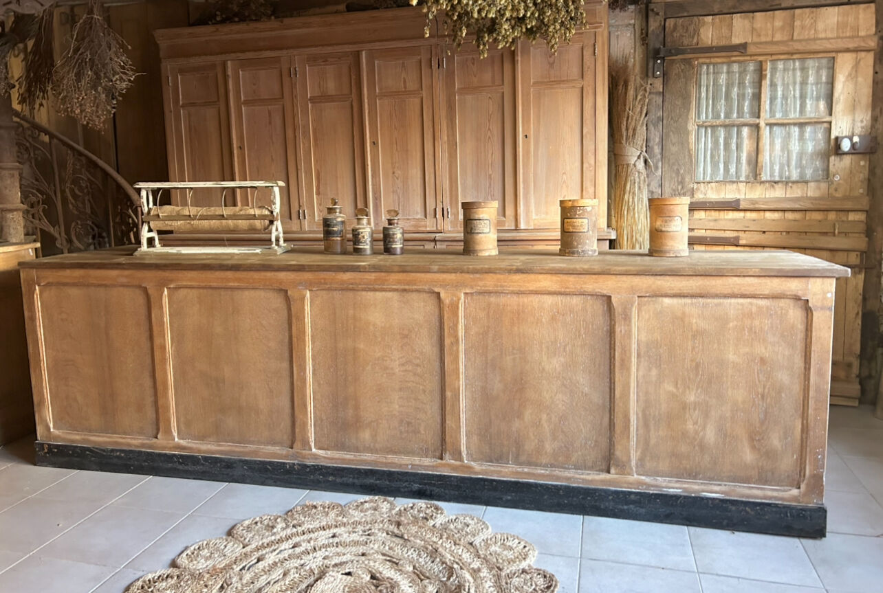 Large antique sideboard with 12 drawers