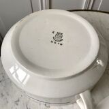 Soup tureen Saint-Amand blue flowers 30s-40s