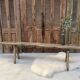 Raw wood bench