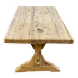 Table à manger de monastère rénovée en chêne massif du 18ème 200cm
