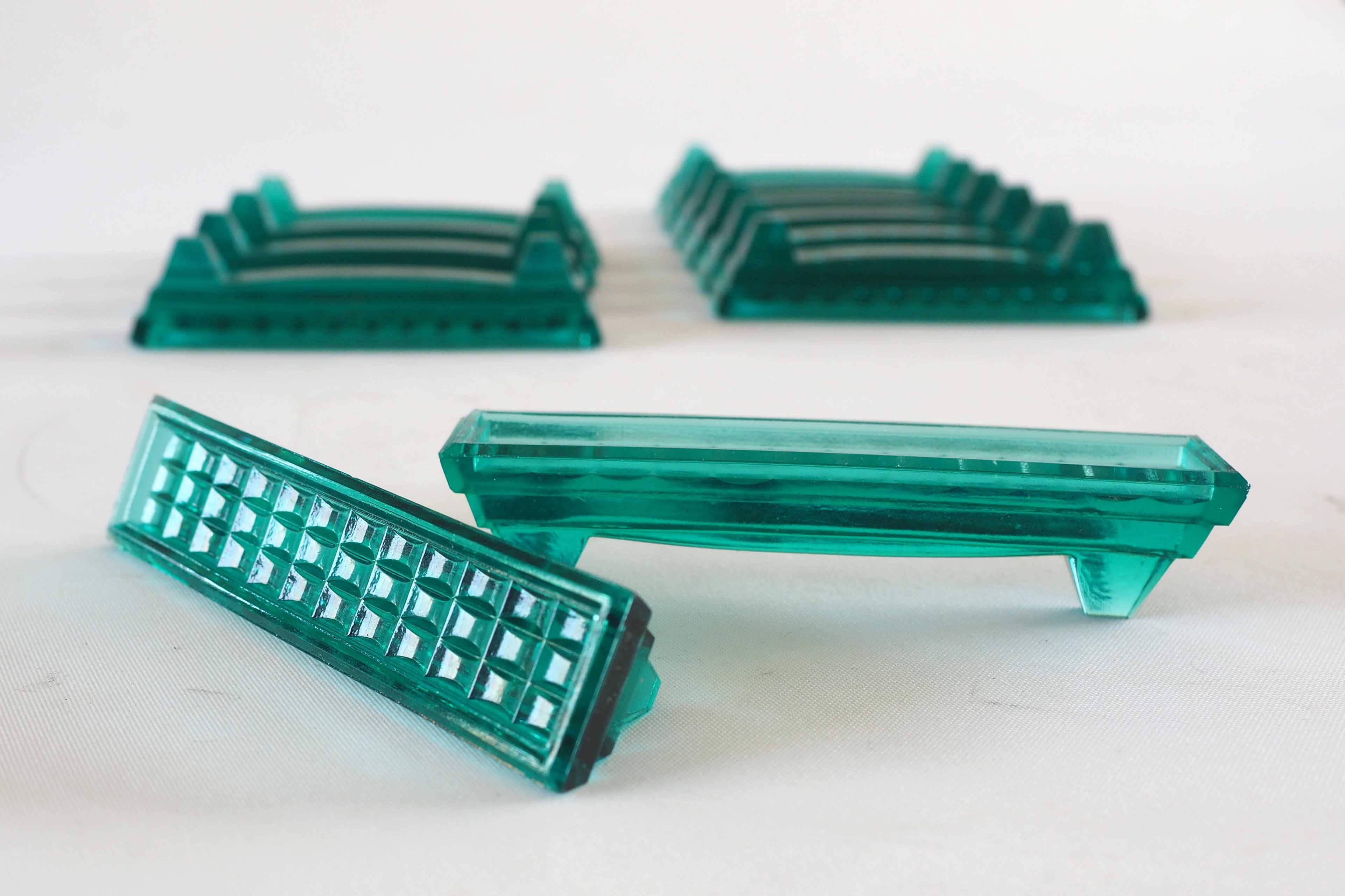 Set of 12 glass knife holders