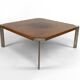 Walnut and aluminum coffee table, by Osvaldo Borsani for Tecno, Italy, Circa 1970