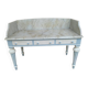 Vanity unit, wooden and marble dressing table in Louis XVI style.
