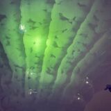 Art Deco chandelier in Clichy uraline glass