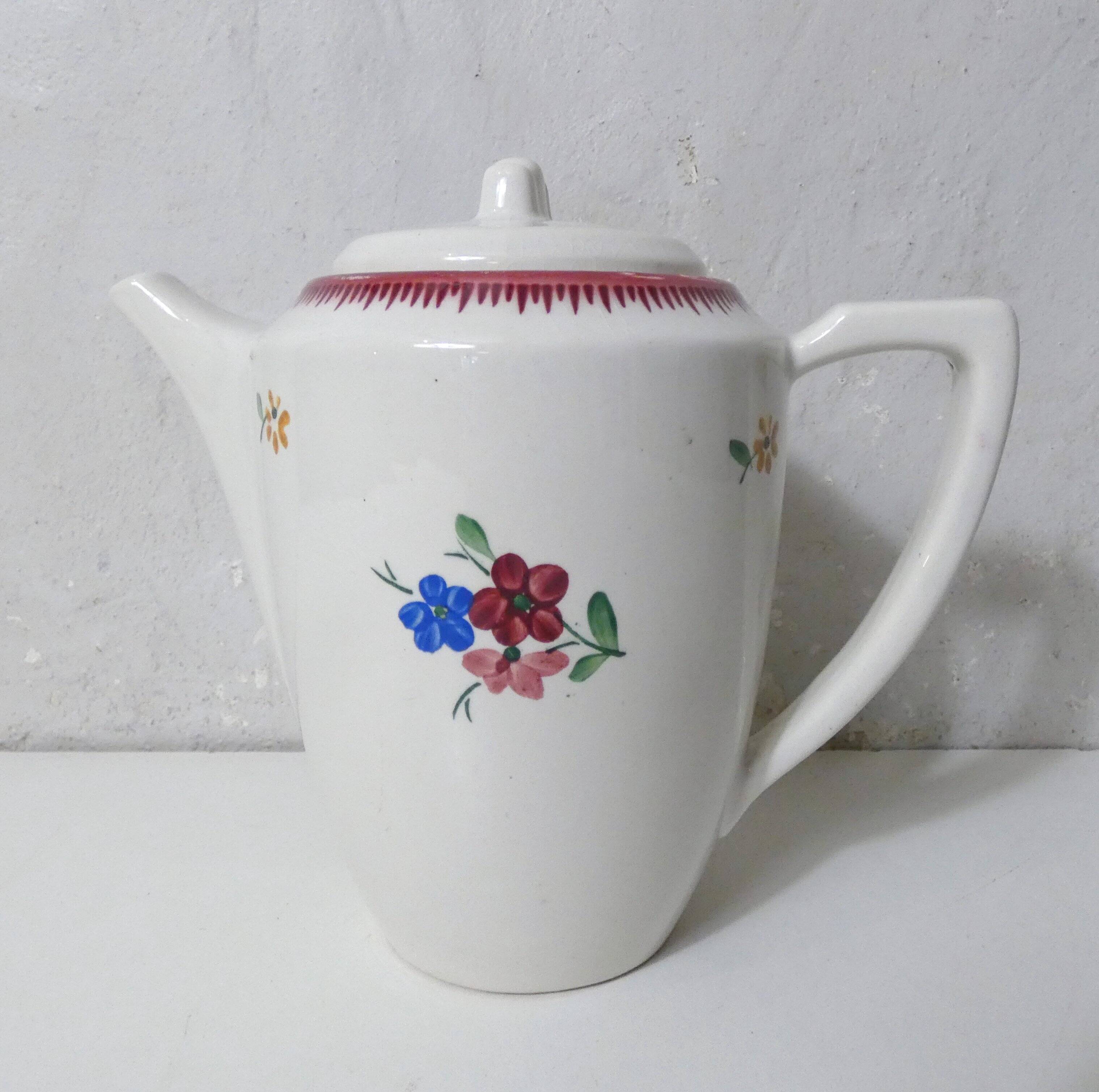 Digoin sarreguemines teapot model fleurettes
