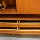 Mid-century living room furniture in ash wood with suspended parts