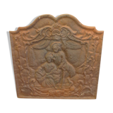 Cast iron fireplace plate
