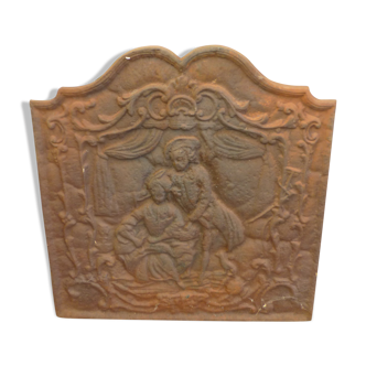 Cast iron fireplace plate