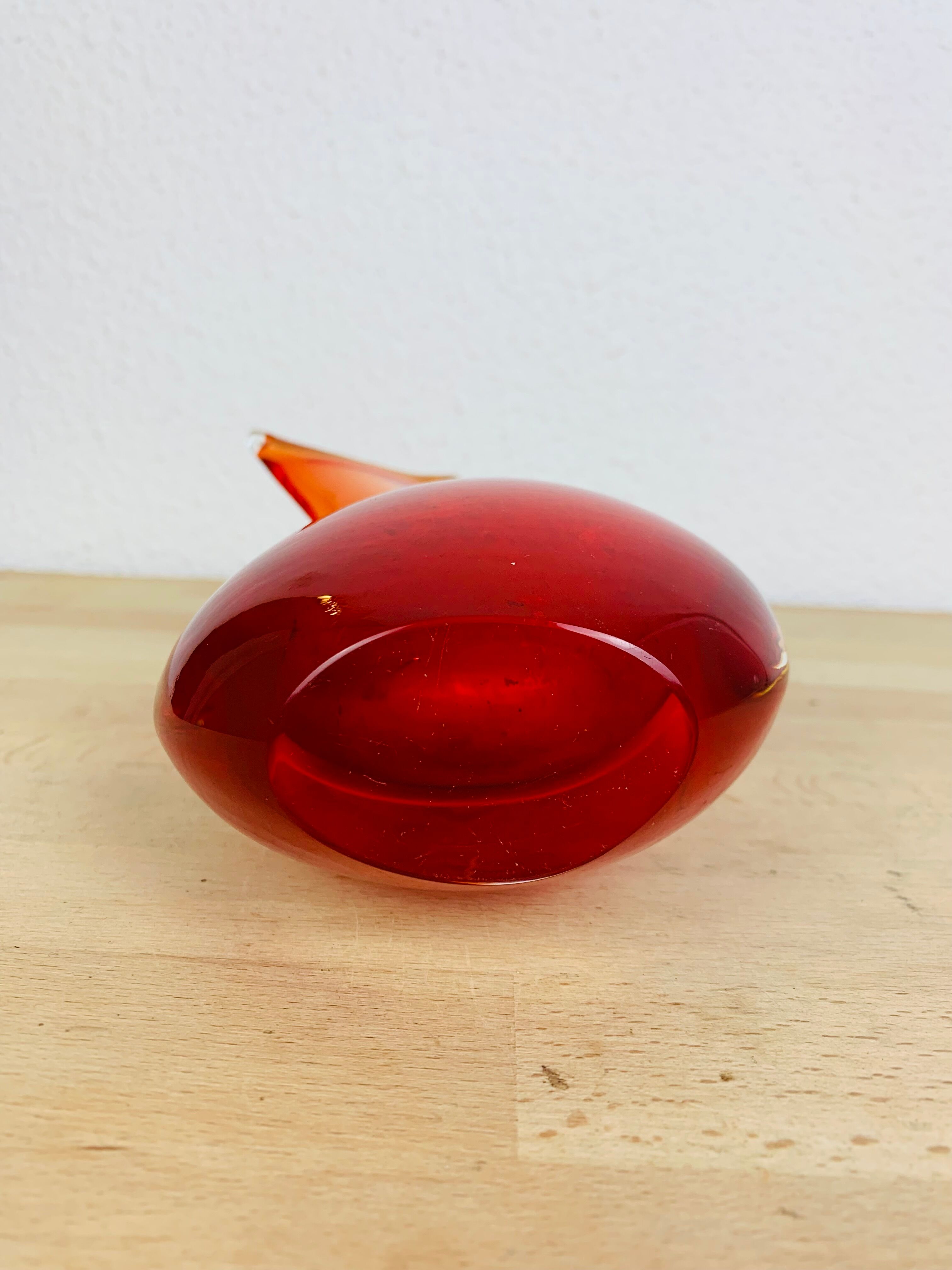 Vase Sommerso Murano, red glass