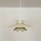 Danish mid century modern metal hanging lamp by Lyfa
