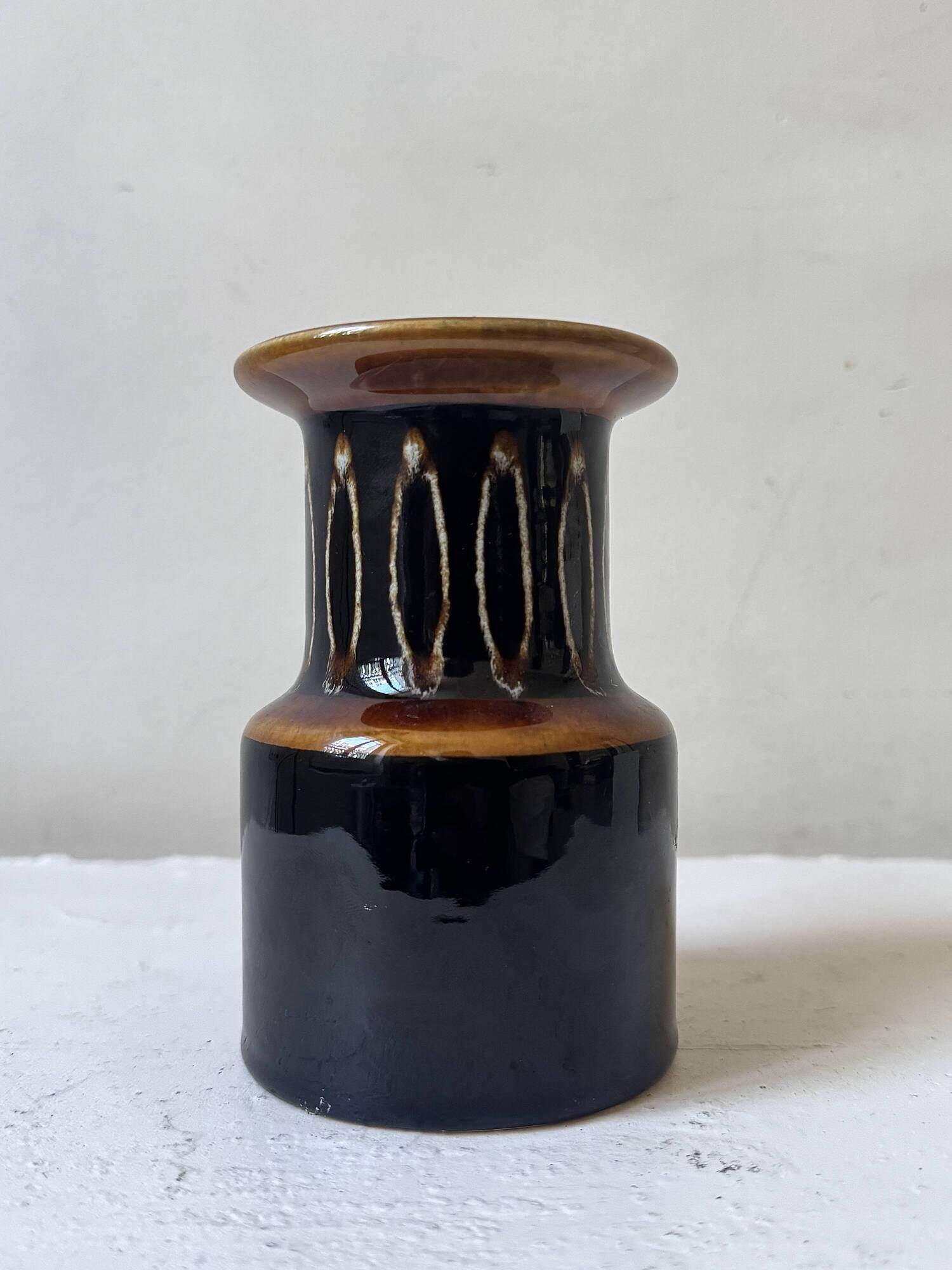 Ceramic vase Boch Freres, famous pottery from the 1970s.