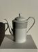 Bavarian porcelain teapot from Germany with blue frieze and flower lid H23