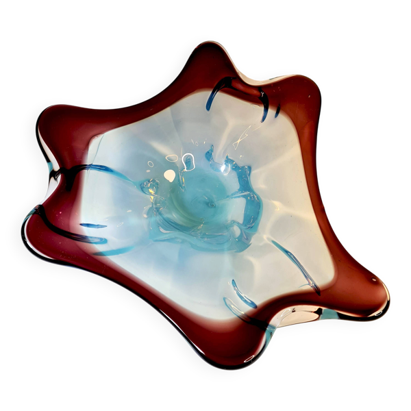 Grand centre de table en verre de Murano ��