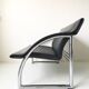 Sofa and Chair in black leather of Sede DS-127 of Gerd Lange 1980 s