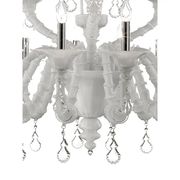 Handcrafted Modern White Ca’ Rezzonico Chandelier With Curled Murano Glass