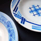 Ensemble de 6 assiettes bleues