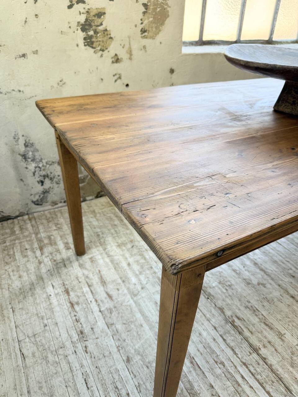50s pine and oak farmhouse table 2.5m