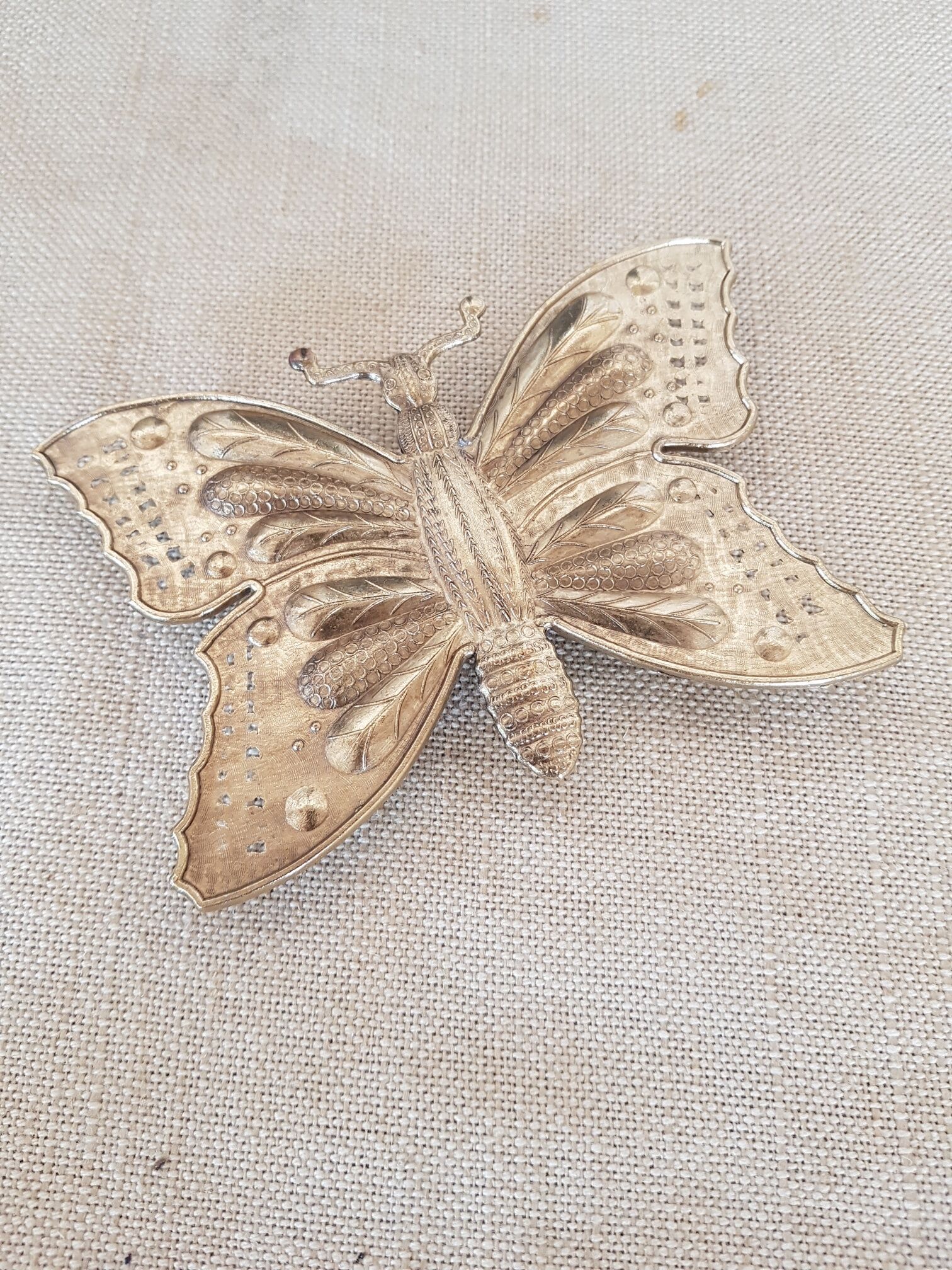 Vintage brass butterfly
