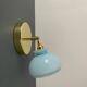 Vintage blue opaline lampshade wall lamp