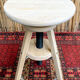 High screw tabout with a metal foot rest