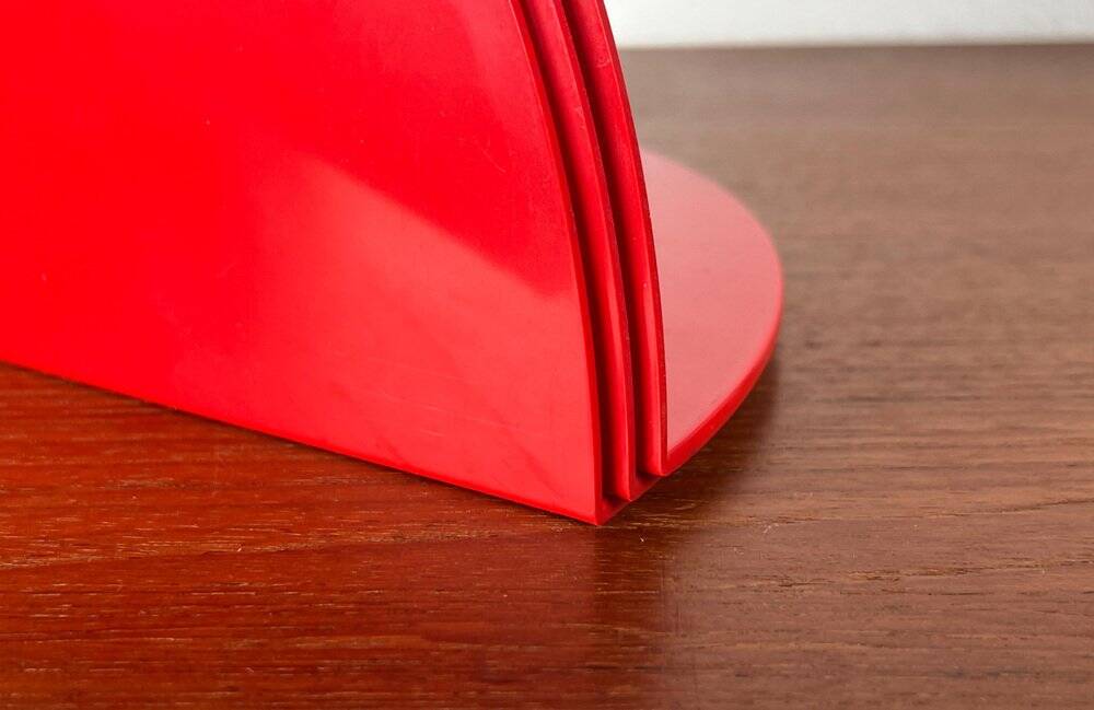 Pair of bookends model 4909 Italian space age mid-century by Giotto Stoppino for Kartell, 1960, set of 3