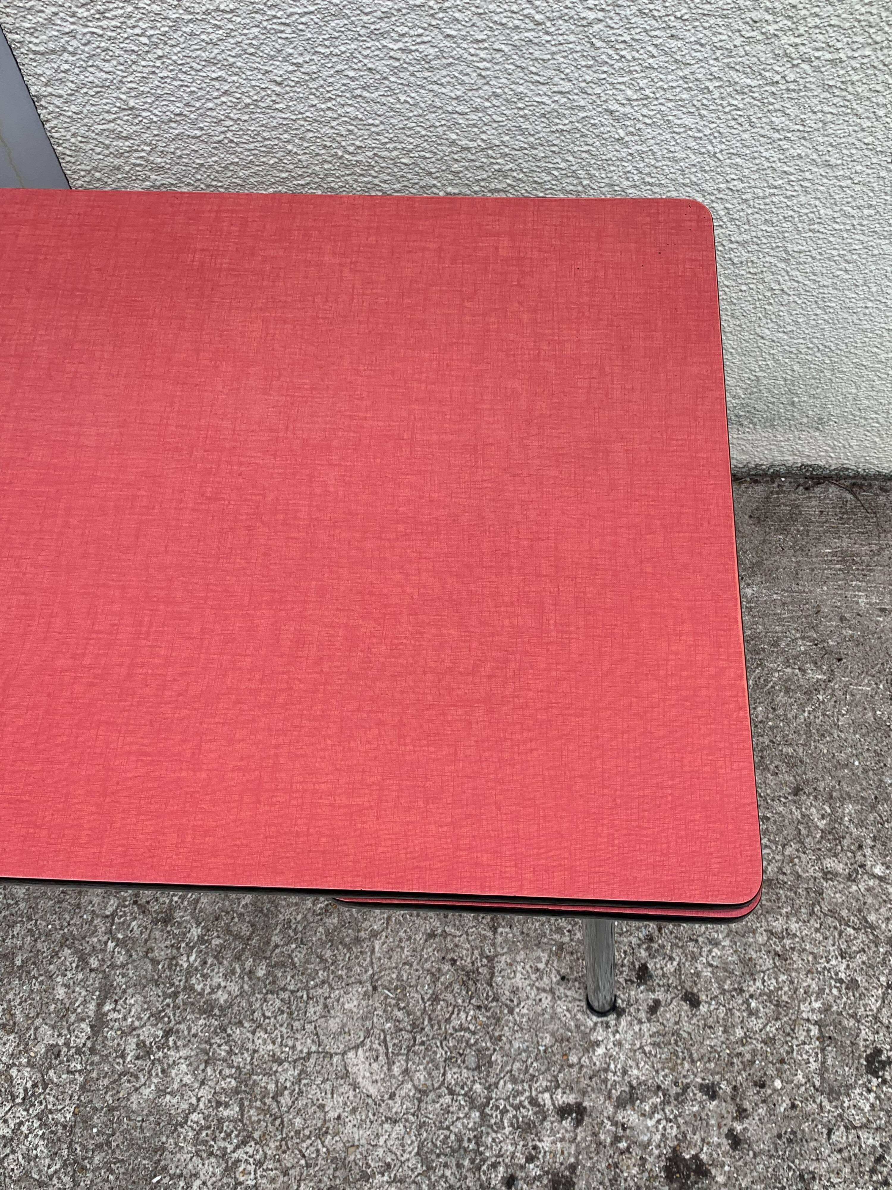 Red Formica table