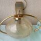 Pair of brass and glass wall lights