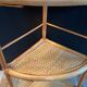 Vintage rattan and wicker corner shelf 70s