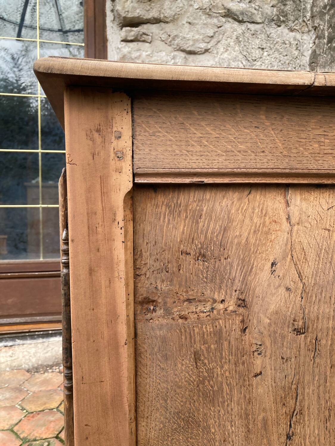 Antique wooden confit pot.