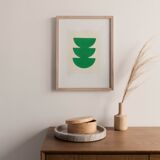 Contemporary abstract painting on paper signed Eawy.