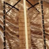 1970s rattan magazine rack