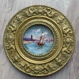 Sarreguemines Digoin plate with a rim