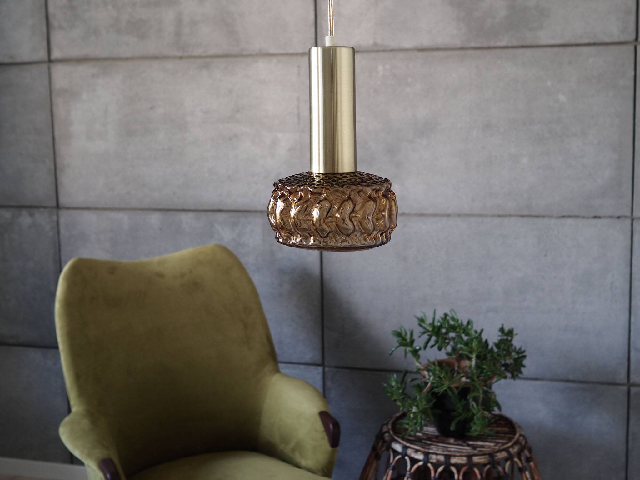 Lampe suspendue, design danois, années 1970, production : Danemark