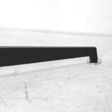 Chrome and black velvet Staff light floor lamp
